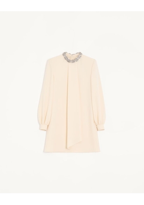 Valentino CADY COUTURE EMBROIDERED DRESS Woman CORAL/SILVER 40