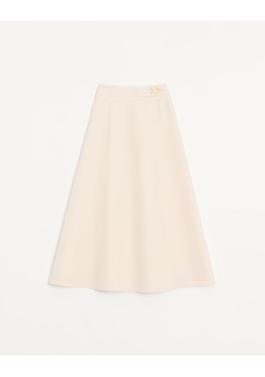 Valentino CREPE COUTURE MIDI SKIRT Woman VANILLA 36