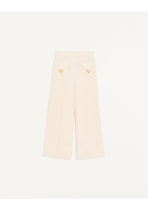 Valentino Crepe Couture Trousers Woman VANILLA 36