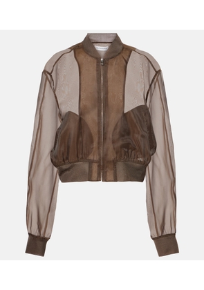The Frankie Shop Micky silk-blend bomber jacket