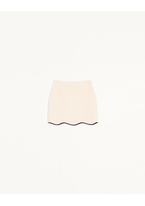 Valentino Mini Mini in Crepe Couture Woman VANILLA/BLACK 36