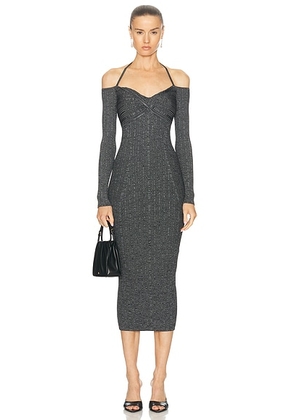 Moschino Jeans Long Sleeve Dress in Multi Black - Grey. Size XS (also in ).