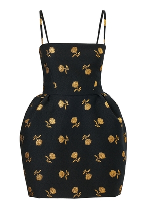 Carolina Herrera Bell-Shaped Carnation  Jacquard Mini Dress - Moda Operandi