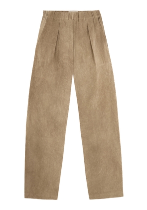 Cortana Cassian Pleated Pants Linen-Blend Wide-Leg Pants - Moda Operandi