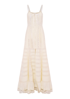 LoveShackFancy Calyx Lace Cotton Maxi Dress - Moda Operandi