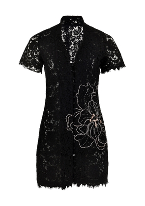 Francesca Miranda Moonlace Embroidered Cotton Mini Dress - Moda Operandi