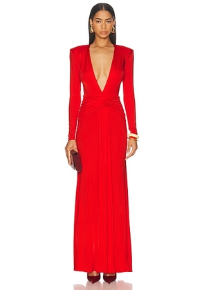 The New Arrivals by Ilkyaz Ozel Azure Maxi Dress in Amberica - Red. Size 34 (also in 36, 38, 40).
