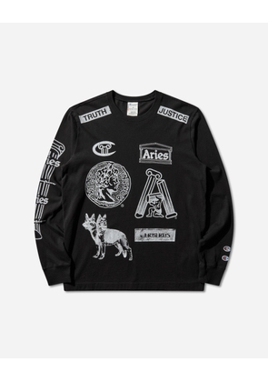 Aries Sponsor Longsleeve T-Shirt Black