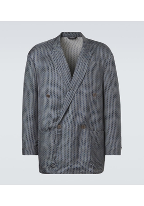 Giorgio Armani Printed double-breasted blazer