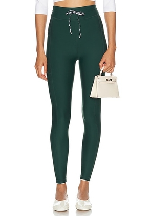 THE UPSIDE Racquet 25 Pocket Legging in Green - Dark Green. Size L (also in XS, S, M).