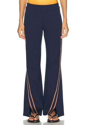 THE UPSIDE Toledo Petra Flare Pant in Navy - Navy,Peach. Size L (also in XS, S, M).