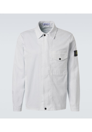Stone Island Compass cotton canvas overshirt