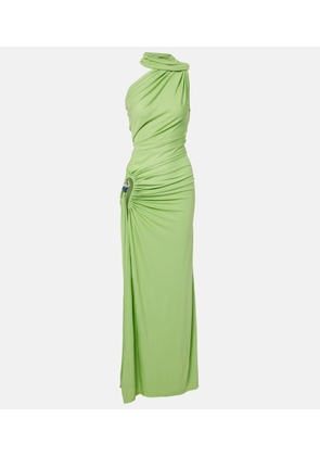 Christopher Esber Cutout embellished draped maxi dress