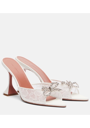 Amina Muaddi Rosie embellished lace mules