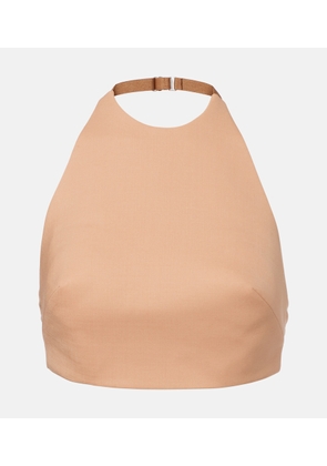 Mugler Wool-blend crop top
