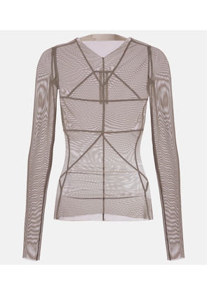 Rick Owens Temple sheer tulle top