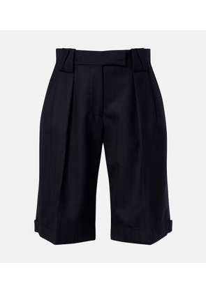 Versace Pinstriped virgin wool shorts