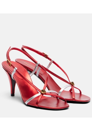 Versace Valentina leather slingback sandals