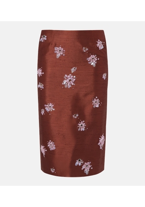 Shushu/Tong Embellished slip skirt