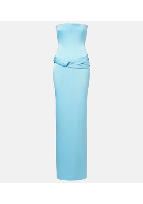 Alex Perry Crepe satin bustier gown