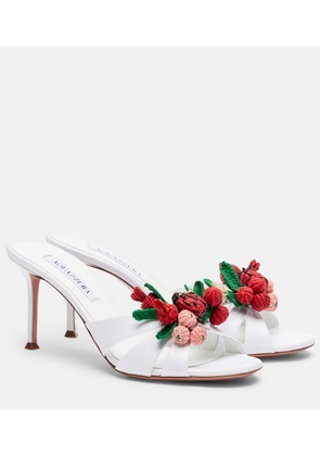 Aquazzura Botanica raffia mules