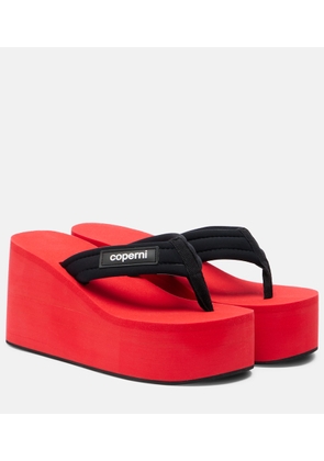 Coperni Logo platform thong sandals