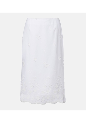 Altuzarra Malik embroidered cotton midi skirt