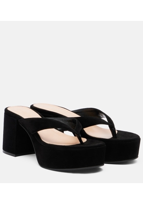 Gianvito Rossi Suede platform thong sandals