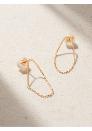 Melissa Joy Manning - Single Chain V Drop 14-karat Recycled Gold Earrings - One size