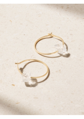 Melissa Joy Manning - 14-karat Recycled Gold Herkimer Diamond Hoop Earrings - One size