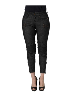 PLEIN SUD Black Cotton Mid Waist Skinny Denim Jeans - W30
