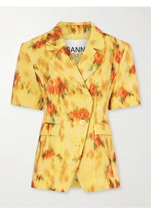 GANNI - Shibori Organza Floral Blazer - Yellow - EU 38,EU 36,EU 32,EU 34,EU 40