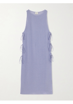 Le Kasha - Jarajug Organic Linen Midi Dress - Blue - One size