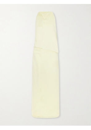 Sportmax - Draped Satin Maxi Dress - Yellow - UK 2,UK 4,UK 6,UK 8,UK 10,UK 12,UK 14,UK 16