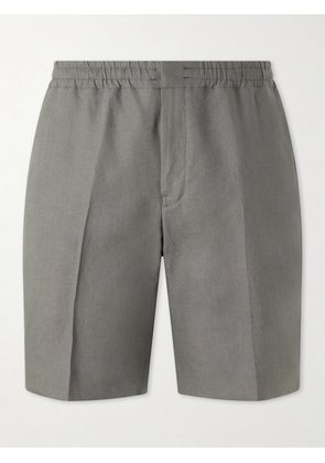 Zegna - Oasi Straight-Leg Linen Drawstring Shorts - Men - Gray - IT 46