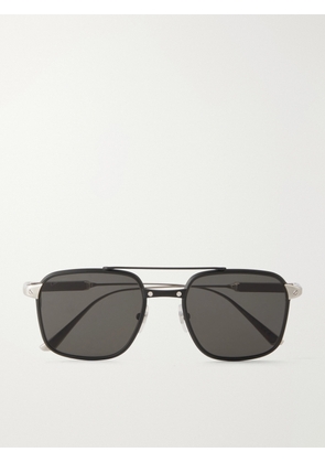 Cartier Eyewear - Squared-Frame Metal Sunglasses - Men - Silver