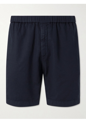Boglioli - Straight-Leg Stretch Cotton and Linen-Blend Shorts - Men - Blue - IT 46