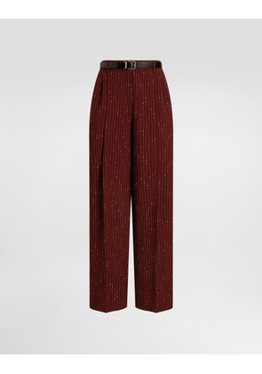 Dolce & Gabbana Pinstripe Trousers - Woman Pants And Shorts Multi-colored 36