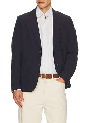 Percival Tailored Linen Blazer in Navy - Blue. Size 36 (also in 38, 40, 42).