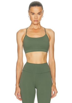 Varley Always Cerys Bra in Thyme - Dark Green. Size L (also in XS, S).