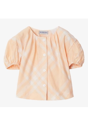 Burberry Toddler Sheryl Check Cotton Blouse