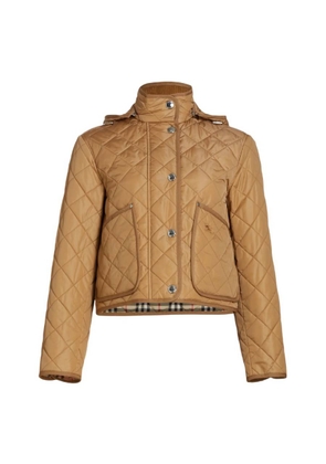 Burberry Diamond-Quilted Cropped Jacket