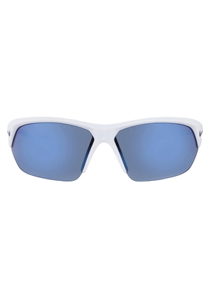 Nike Blue Mirror Wrap Mens Sunglasses NIKE SKYLON ACE MI EV1125 104 69