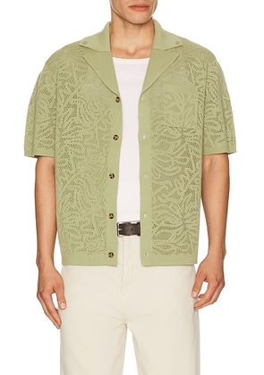 DrÃ´le De Monsieur Chemise Maille Dentelle in Kaki - Green. Size L (also in S, M, XL/1X, XXL/2X).