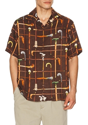 DrÃ´le De Monsieur Chemise Cannes in Brown - Brown. Size L (also in S, M, XL/1X, XXL/2X).