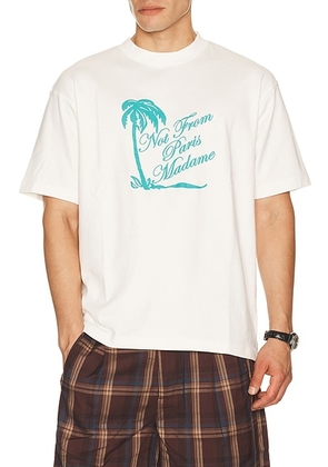 DrÃ´le De Monsieur T-Shirt Slogan Palmiers in Off White - White. Size L (also in S, M, XL/1X, XXL/2X).