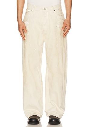 Acne Studios 2023 White Trafalgar Leather Jean in White - Cream. Size L (also in M, S, XL/1X).