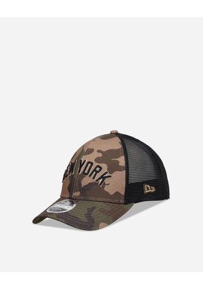 New York Yankees MLB Wordmark 9FORTY M-Crown Adjustable Cap Woodland Camo
