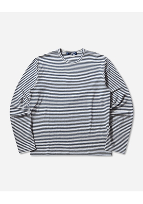 Men s Striped Longsleeve T-Shirt White / Blue