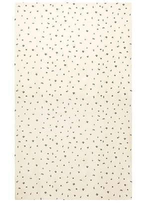 Ferm Living Baies Tablecloth in Natural & Dark Chocolate - Cream. Size all.